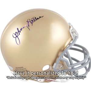 Johnny Lattner Notre Dame Fighting Irish Personalized Autographed Mini 