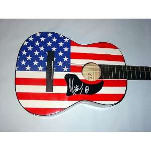 KEITH URBAN Autographed Signed USA FLAG Guitar PROOF