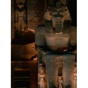 Temple Facade Details, Colossal Figures of Ramses II, New Kingdom, Abu 