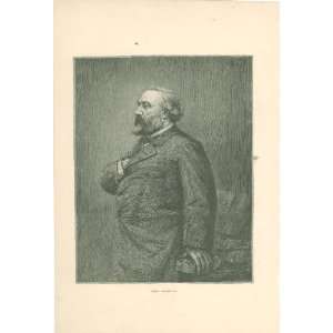  1883 Print Frenchman Leon Gambetta 