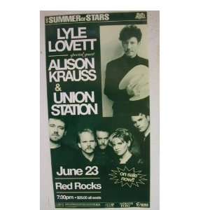 Lyle Lovett Alison Kraus and Union Station Handbill Poster &