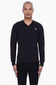 PAUL SMITH JEANS Black Zebra Logo Sweater