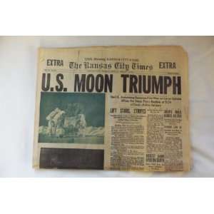  July 21, 1969 Kansas City Times Newspaper   Moon Landing 