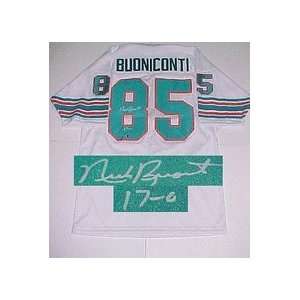 Nick Buoniconti Miami Dolphins NFL Autographed Throwback Jersey with 