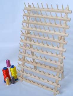 NEW 120 CONES WOODEN THREAD RACK FOR EMBROIDERY THREADS  
