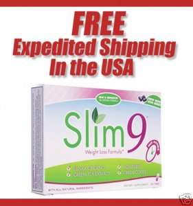 Slim9 Natural weight loss fat burner diet pill Slim 9 882386001020 