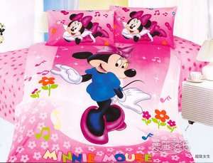 Disney Minnie Mouse twin queen bed Sheet fitted sheet pillowcase Set 2 