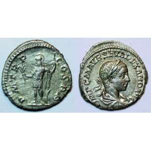 Severus Alexander Denarius. 222 AD. XF. Size 19mm. weight 3.41gm. IMP 