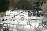 Ford transmission with filters side view