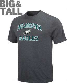 Philadelphia Eagles Charcoal Big & Tall Heart and Soul II T Shirt 