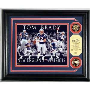 Tom Brady New England Patriots   Dominance   Photo Mint with 2 24KT 