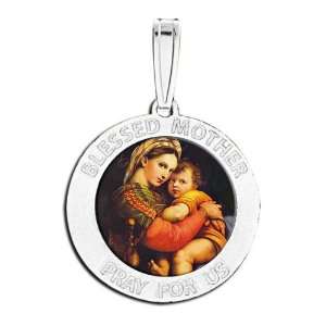  Blessed Mother Virgin Mary Medal Color Jewelry