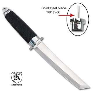   Knife & Sheath Full Tang Steel Tanto Blade Dagger Knives  