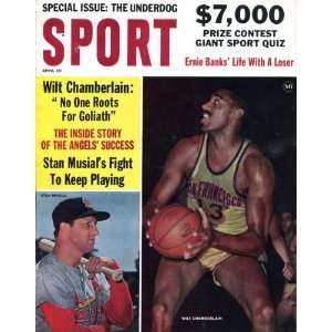 Wilt Chamberlain / Stan Musial Unsigned Sport April 1963 Cover 