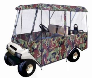 Passenger Drivable Golf Cart Enclosure   CAMO   NEW!  