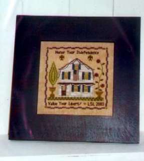 Independence House Sampler CROSS STITCH Pattern chart++  