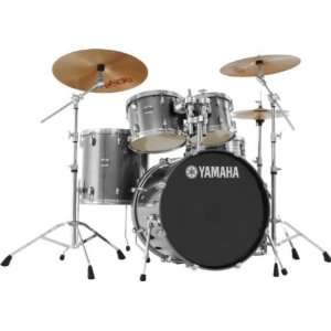   Yamaha Stage Custom Birch 5 Pc Shell Pack Silver: Musical Instruments