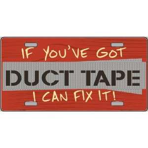 Duct Tape License Plates Tag