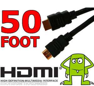 Premium 50 FT FOOT Gold HDMI Cable 4096p 1.4 HDTV with ETHERNET 