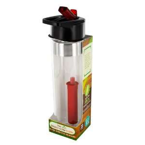    Ounce Eco Filtered Water Bottle, Red Filter/Sipper: Kitchen & Dining
