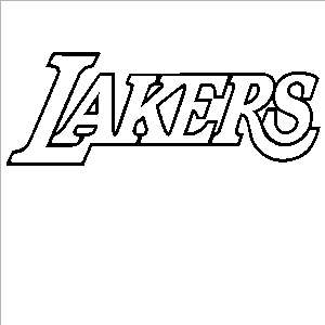 LA Lakers Script Outline 35 Auto Window Sticker Decal  