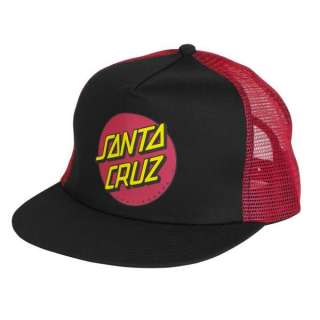 Santa Cruz CLASSIC DOT Skateboard Trucker Hat BLK/RED  