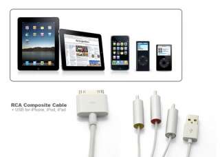 RCA Composite Cable + USB for iPhone, iPod, iPad: Appreciate movies 