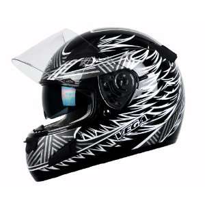  Vega Attitude Black Large Full Face Helmet with Fierce 