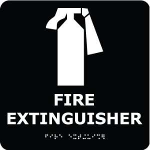  SIGNS FIRE EXTINGUISHER W/BLACK