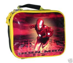IRON MAN Travel School Insulated Kid Tote Lunch Bag Box  