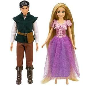   Set of Both 12 Inch Poseable Dolls Flynn Rider Rapunzel: Toys & Games