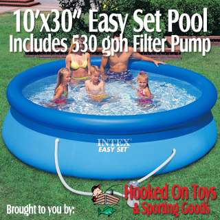 Intex 10 ft x 30 in Easy Set Above Ground Swimming Pool w/ Filter Pump 