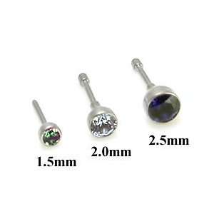   Threadless Push Pin Micro Gem Ball Only 18g 1.5mm Emerald Jewelry
