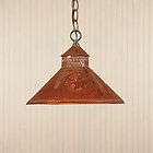   Shade Light in Rustic Tin w/ Stars  Primitive Kitchen Ceiling Light