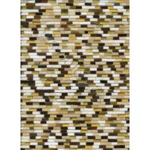   Gold Uniform Brick Gold Greenwich Village Glossy Glass Tile   14995