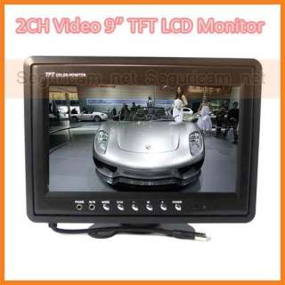 TFT LCD Color Camera Video Monitor 2 CH Video Input  