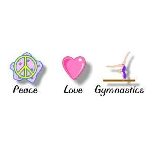  Peace Love Gymnastics Stickers Arts, Crafts & Sewing