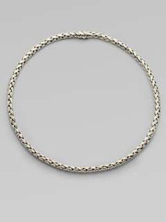 John Hardy   Sterling Silver Small Braided Chain Necklace    