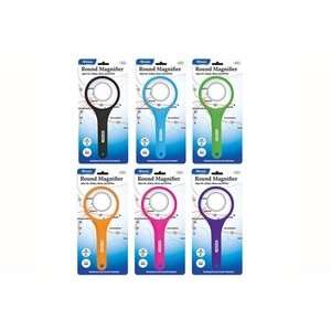 Bazic 2X Handheld Magnifier (3 inch Round)   Assorted Colors [144 
