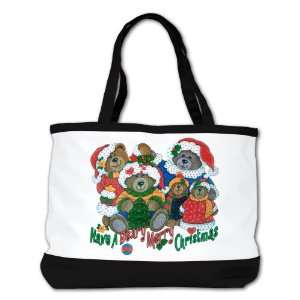 Shoulder Bag Purse (2 Sided) Black Have A Beary Merry Christmas Bears
