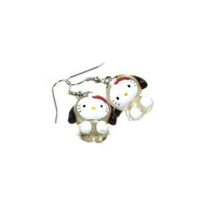  Sanrio Hello Kitty 3d Puppy Dog Costume Charm Earrings 