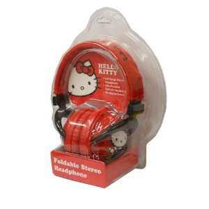  Hello Kitty Red Foldable Stereo Headphones Electronics