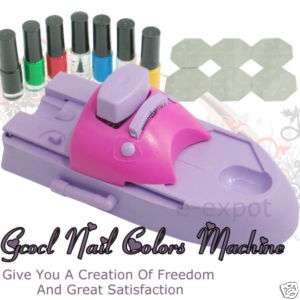 Nail Art Colours Printer Machine Polish DIY Stamper Kit  