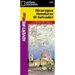 com Nicaragua, Honduras, El Salvador (Adventure Map (Numbered)) [Map 