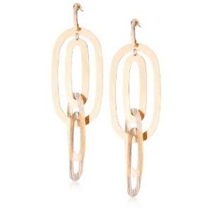 Sheila Fajl Rose Gold Plated Flat Ovals Earrings