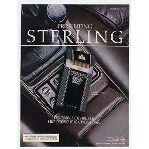  1984 Sterling Special Blend Cigarette Inside Porsche Print 