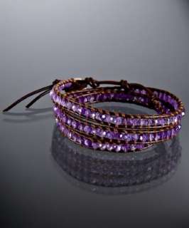 Chan Luu amethyst beaded leather wrap bracelet  BLUEFLY up to 70% off 
