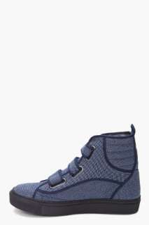 Raf Simons High Denim Velcro Sneakers for men  