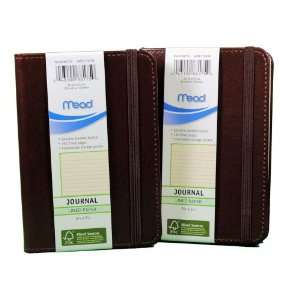   Lot of 2 Brown Leather Mead Small Journals Note Memo