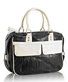 Rebecca Minkoff black leather Duo top handle bag  BLUEFLY up to 70% 